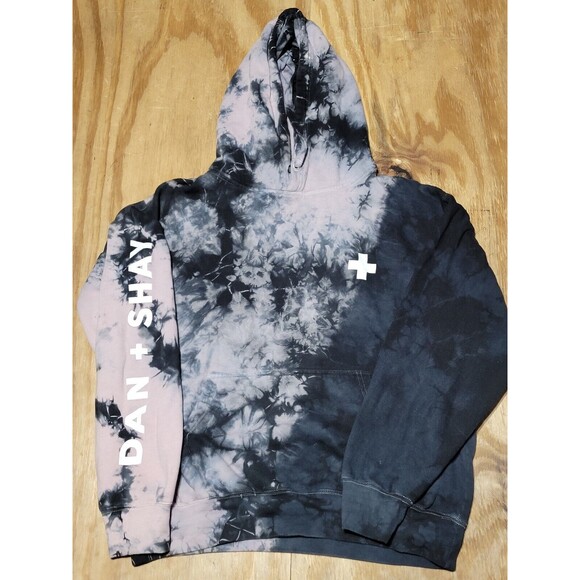 Dan + Shay Tour Tie Die Hoodie Adult L  PULLOVER Cotton Drawstring Men @G5 - Picture 1 of 6